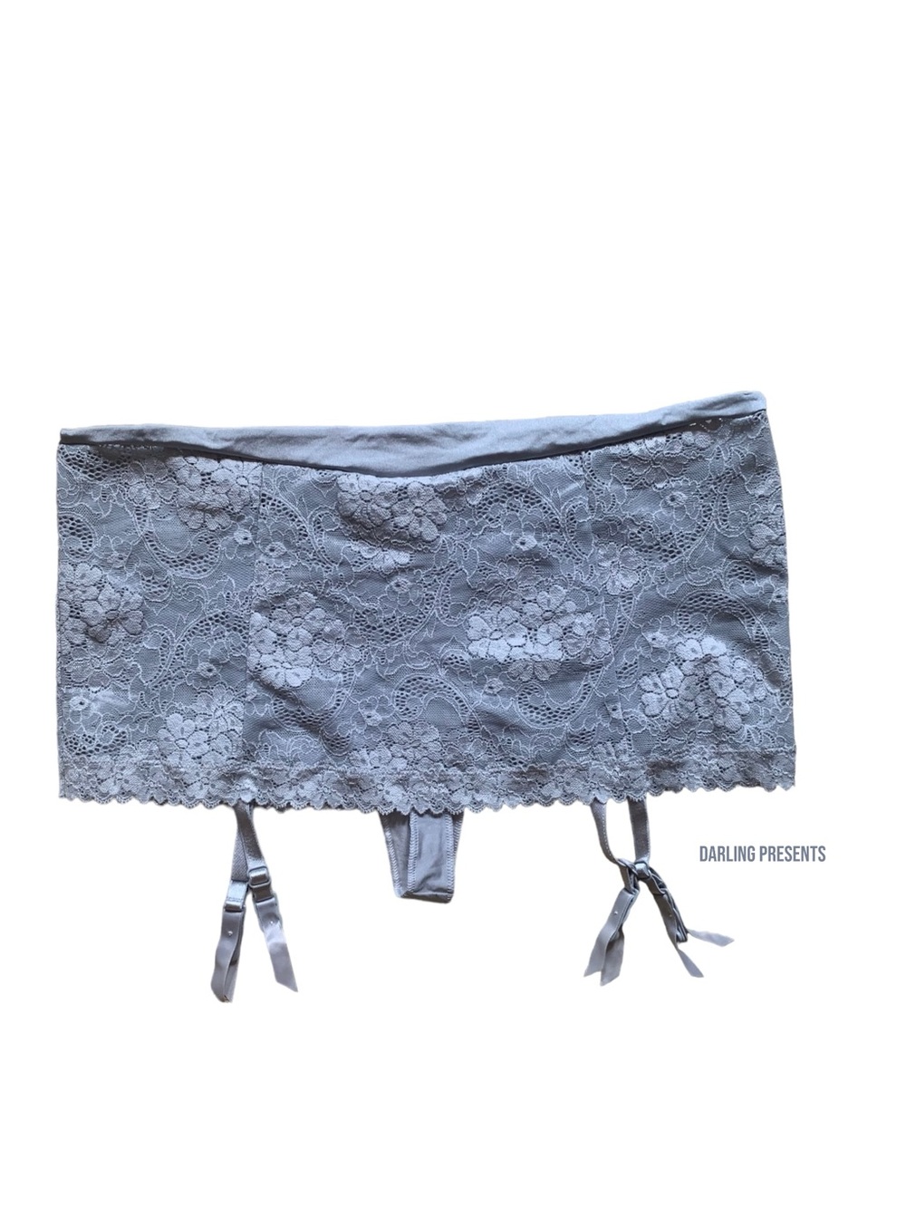 Victoria’s Secret Angels Lace Pantie Garter Belt Women Color Gray Size M